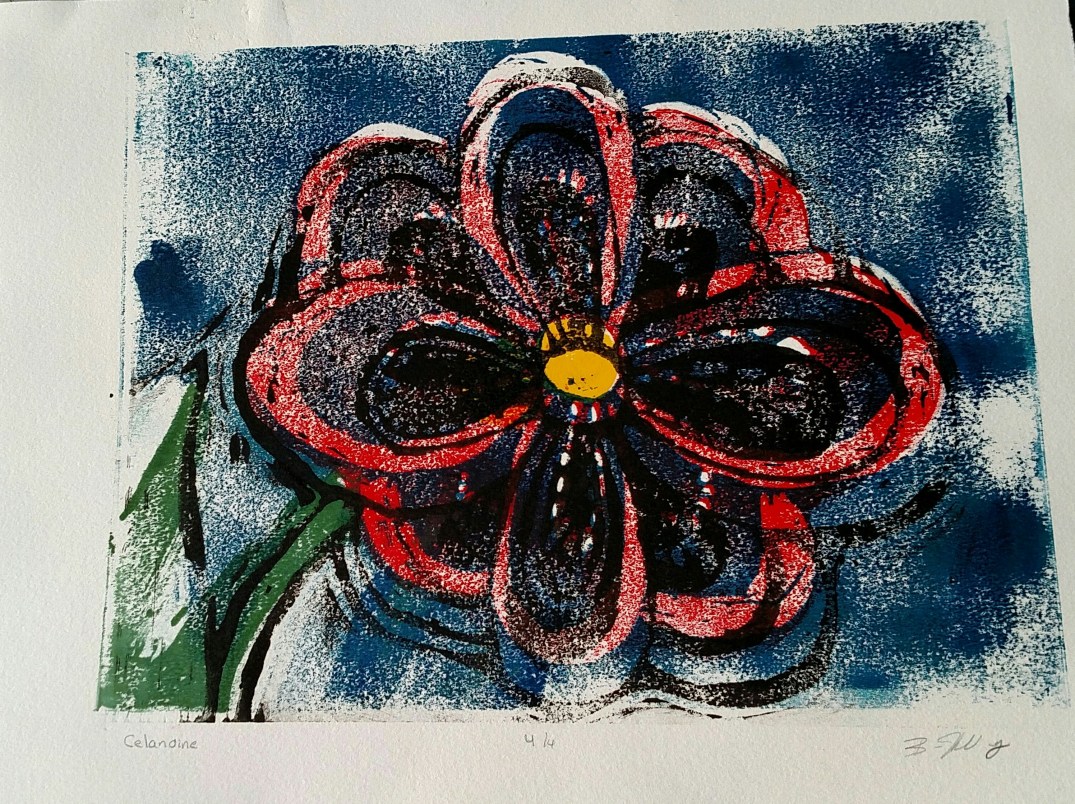 celandine-linocut
